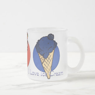 Taza De Cristal Esmerilado Ice Cream Flavors Mug