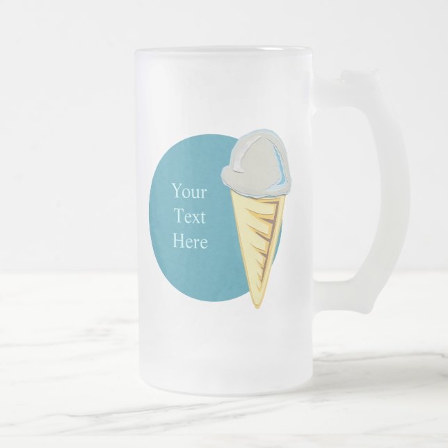 Taza De Cristal Esmerilado Ice Cream Mug (Derecha)
