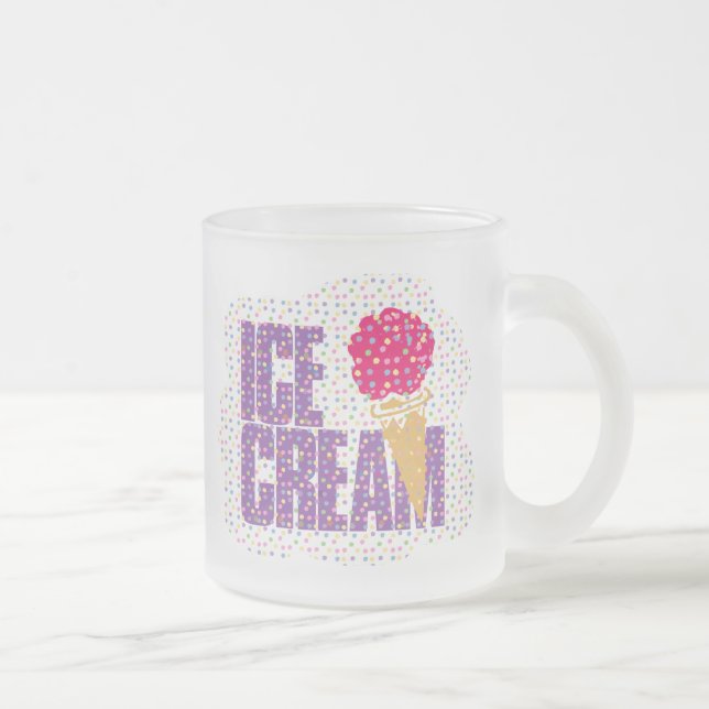 Taza De Cristal Esmerilado Ice Cream Mug (Derecha)