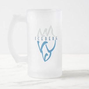 Taza De Cristal Esmerilado Iceberg Art Blue personalizado