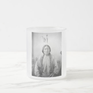 Taza De Cristal Esmerilado Icono Americano Nativo: Líder Lakota Sitting Bull