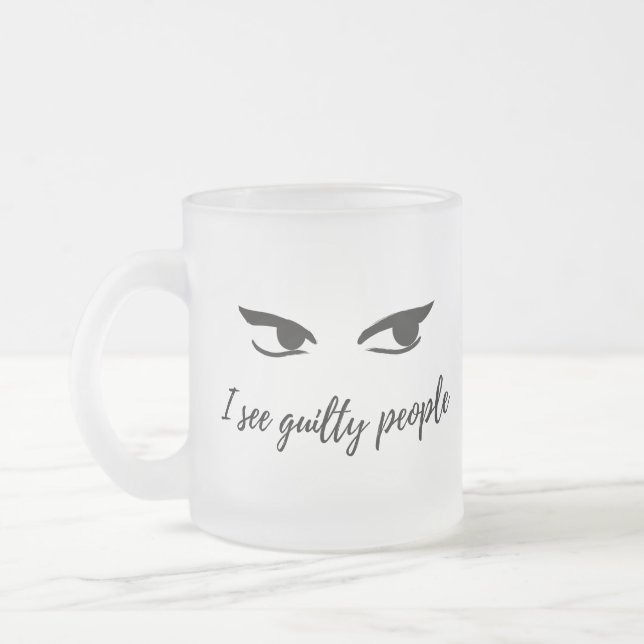 Taza De Cristal Esmerilado Idea de regalo divertido para el fiscal (Izquierda)