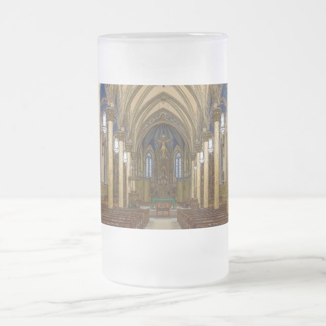 Taza De Cristal Esmerilado Iglesia católica de San Pedro Painterly (Centro)