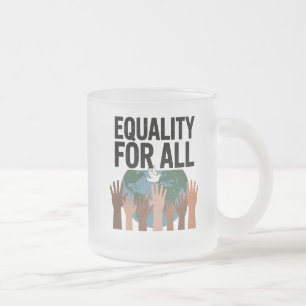 Taza De Cristal Esmerilado Igualdad Para Todos – Día de los Derechos Humanos