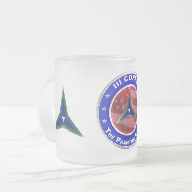 Taza De Cristal Esmerilado III Corps Phantom Corps  (Anverso izquierdo)