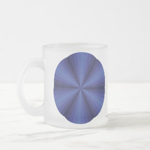 Taza De Cristal Esmerilado Ilusión óptica Mug azul