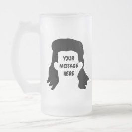 Taza De Cristal Esmerilado Ilustracion de mensajes divertidos y personalizado