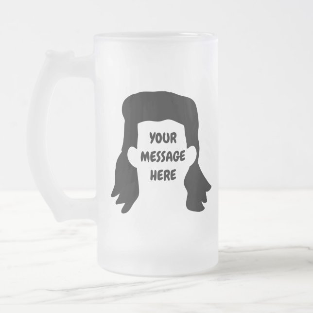 Taza De Cristal Esmerilado Ilustracion de mensajes divertidos y personalizado (Izquierda)