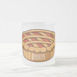 Taza De Cristal Esmerilado Ilustracion de personalizado circular