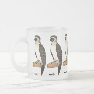 Taza De Cristal Esmerilado Ilustracion de personalizado de aves águilas de Fi