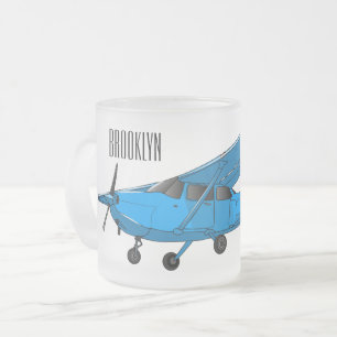 Taza De Cristal Esmerilado Ilustracion de personalizado de aviones