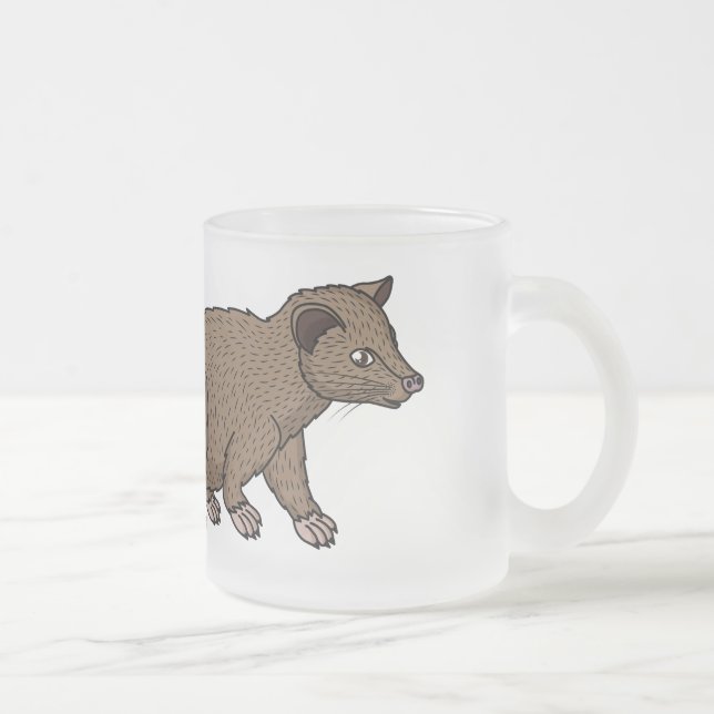Taza De Cristal Esmerilado Ilustracion de personalizado de civet de luwak (Derecha)