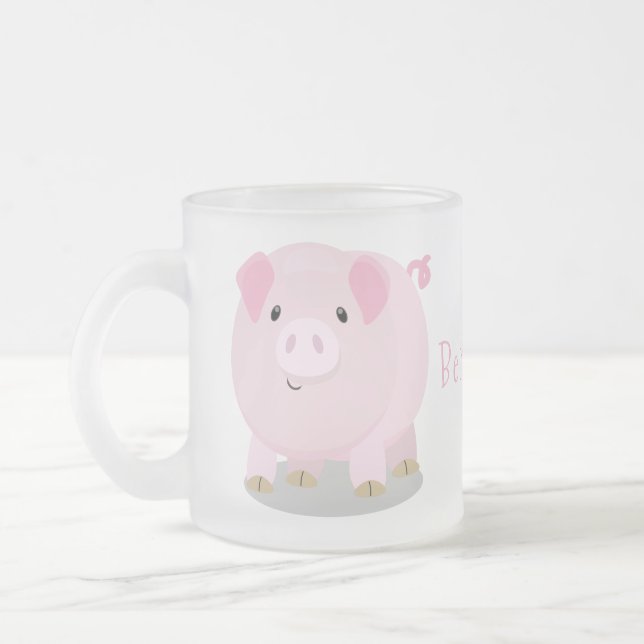 Taza De Cristal Esmerilado Ilustracion de personalizado de costillar de cacer (Izquierda)