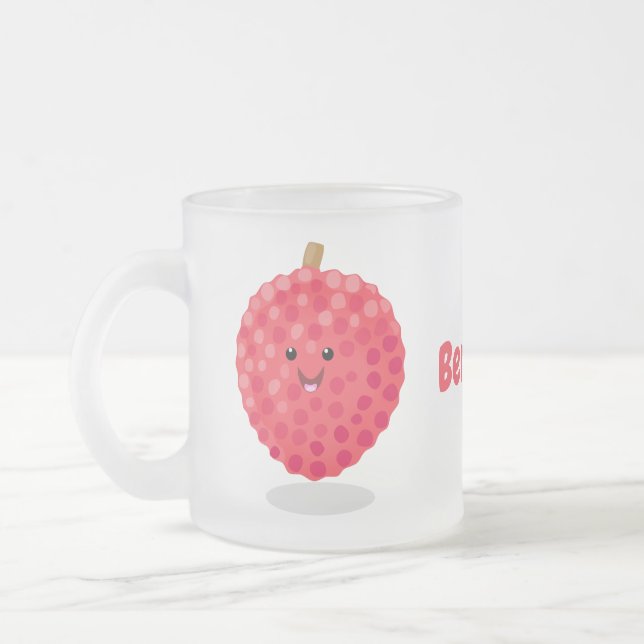 Taza De Cristal Esmerilado Ilustracion de personalizado de linché rosado (Izquierda)