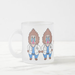 Taza De Cristal Esmerilado Ilustracion de personalizado de médica de mandrile