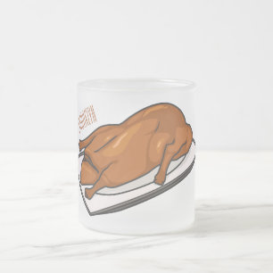Taza De Cristal Esmerilado Ilustracion de personalizado de pato de Peking