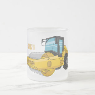 Taza De Cristal Esmerilado Ilustracion de personalizado de rodillos de carret