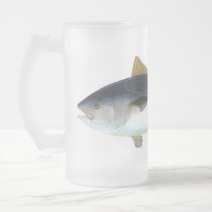 Taza De Cristal Esmerilado Ilustracion del atún de Bluefin