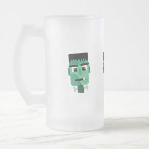 Taza De Cristal Esmerilado Ilustración del Monstruo de Frankenstein