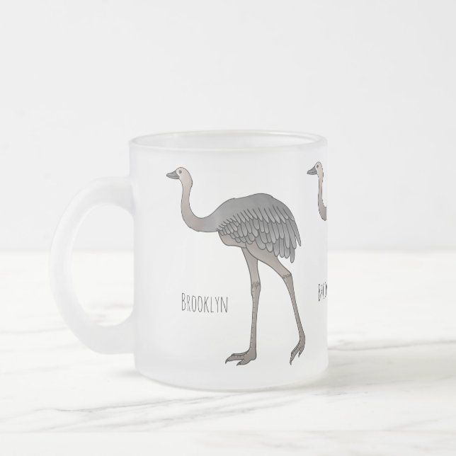 Taza De Cristal Esmerilado Ilustracion del personalizado de aves de mayor rhe (Izquierda)