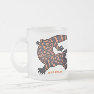 Taza De Cristal Esmerilado Ilustracion del personalizado monstruo de la gila