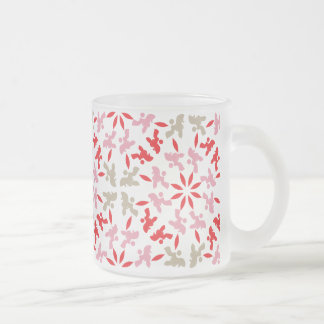 Taza De Cristal Esmerilado Ilustración personalizable del patrón del caniche 