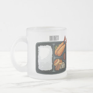 Taza De Cristal Esmerilado Ilustracion personalizado Bento
