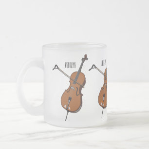 Taza De Cristal Esmerilado Ilustracion personalizado Cello