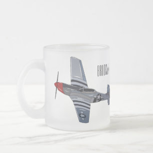 Taza De Cristal Esmerilado Ilustracion personalizado de bombarderos