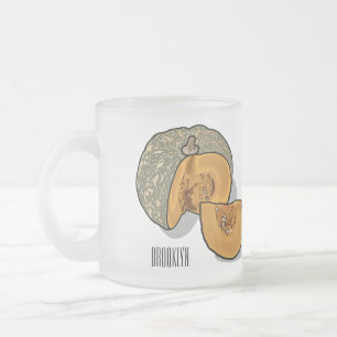 Taza De Cristal Esmerilado Ilustracion personalizado de calabaza