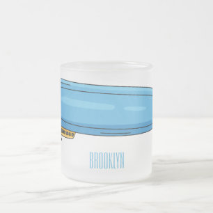 Taza De Cristal Esmerilado Ilustracion personalizado de la aeronave