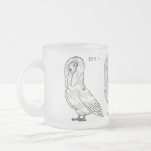 Taza De Cristal Esmerilado Ilustracion personalizado de pichón de Jacobin