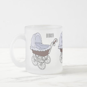 Taza De Cristal Esmerilado Ilustracion personalizado de Stroller