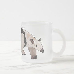Taza De Cristal Esmerilado Ilustracion personalizado de Tamandua