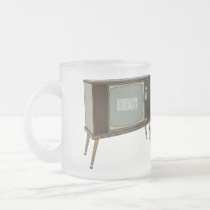 Taza De Cristal Esmerilado Ilustracion personalizado de televisión