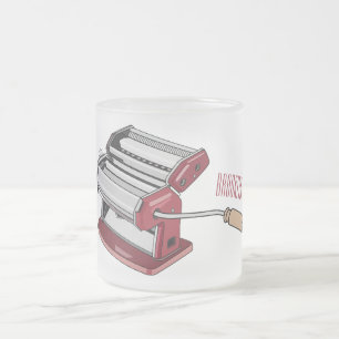 Taza De Cristal Esmerilado Ilustracion personalizado fabricante de pasta