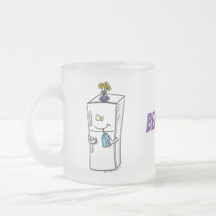 Taza De Cristal Esmerilado Ilustracion personalizado frigorífico divertido