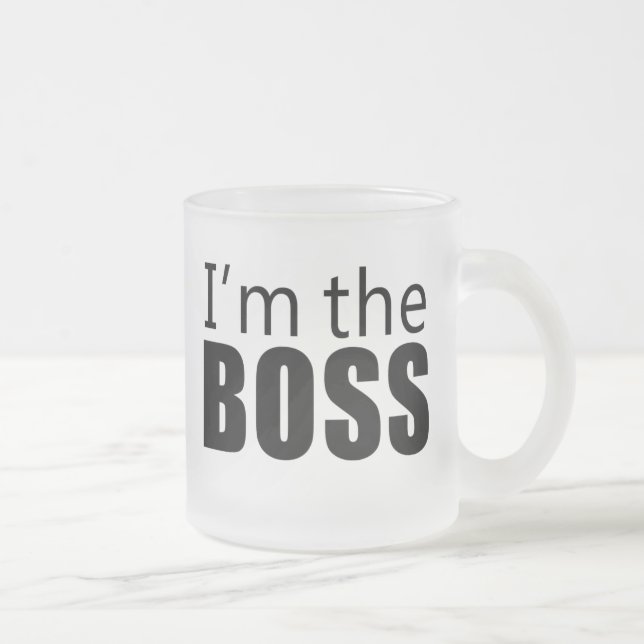 Taza De Cristal Esmerilado Im Boss (Derecha)