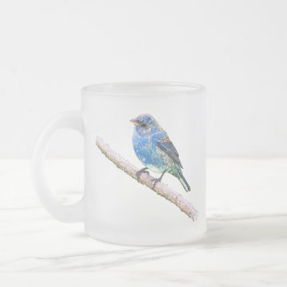 Taza De Cristal Esmerilado Imagen del empavesado de añil