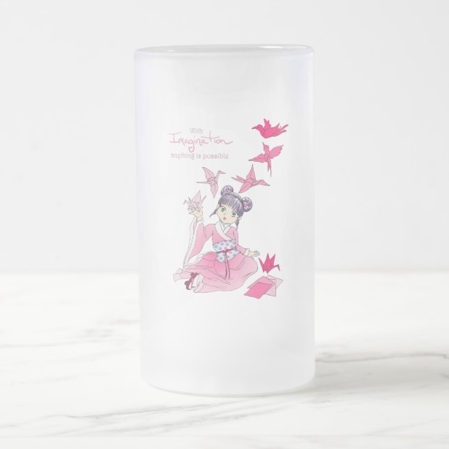 Taza De Cristal Esmerilado Imaginación (Centro)