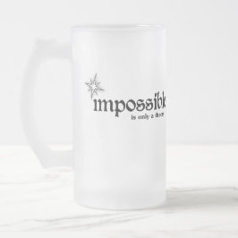 Taza De Cristal Esmerilado Imposible es sólo una inspiración teórica