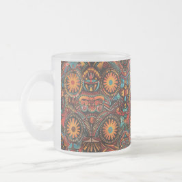 Taza De Cristal Esmerilado "Impresión ancestral eterna" de zafiro chillado 29