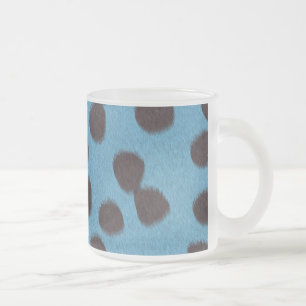 Taza De Cristal Esmerilado Impresión de textura de piel de chita