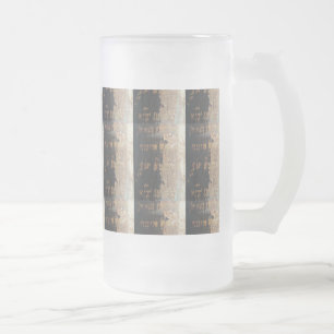 Taza De Cristal Esmerilado Impresión inspirada francesa de la escritura del