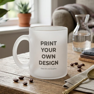 Taza De Cristal Esmerilado Imprime tu propio diseño Imprimiendo el mío a me