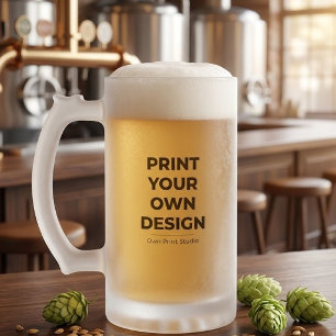 Taza De Cristal Esmerilado Imprime tu propio diseño personalizado Imprimien