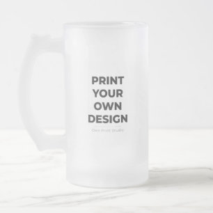 Taza De Cristal Esmerilado Imprime tu propio diseño personalizado Imprimien