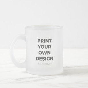 Taza De Cristal Esmerilado Imprimir Personalizado Imprimiendo lo Mío Bajo P