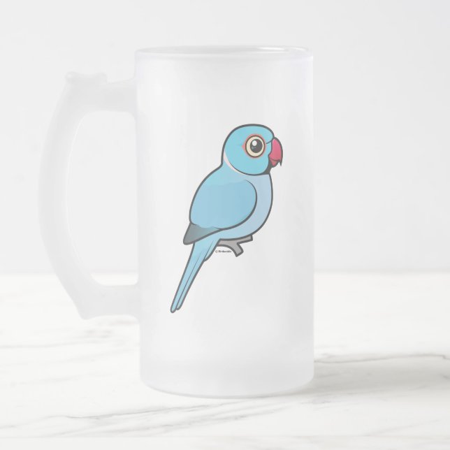 Taza De Cristal Esmerilado Indio azul Ringneck (Izquierda)