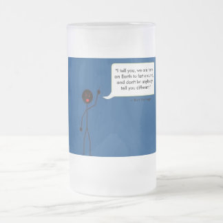 Taza De Cristal Esmerilado Individuo enojado del palillo que cita a Kurt